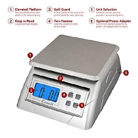 Escali　Alimento　136DK　Digital　and　Measuring　Scale,　Kitchen　LCD　Elite　Removable　The　Platform　Gram　Stainless　Display,　and　Food　Steel　to　Baking　with　Cook