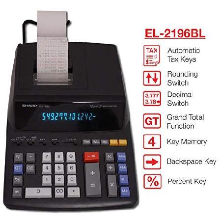 Sharp　EL2196BL　Standard　Calculator,　Black　Function