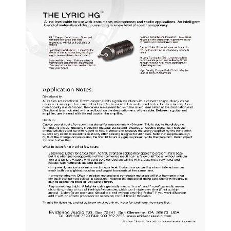 Evidence Audio Lyric HG C〓ble prise jack droite 6,3 mm Longueur 4,5 m｜koostore｜03