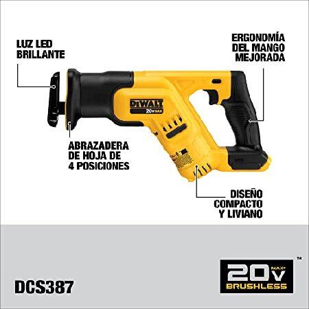 DEWALT　20V　Max　Reciprocating　Tool　Saw,　Compact,　Only　(DCS387B)