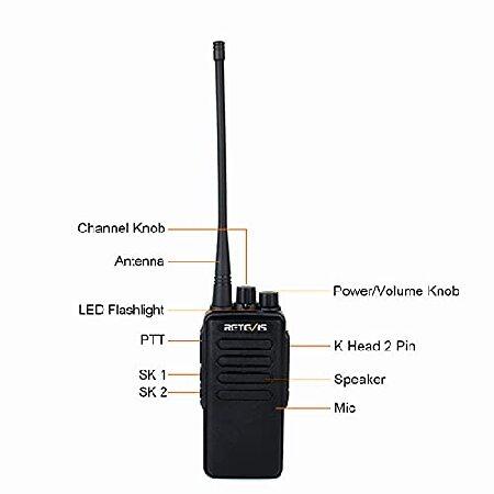 Retevis　RT1　Long　with　Radio　Alarm　Range　Hunting(2　3000mAh　Walkie　Rechargeable,Emergency　for　Power　Talkie　Way　Walkie　Talkies,High　Pack)