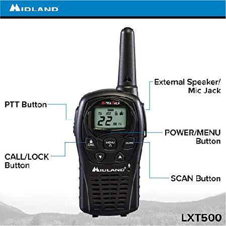 4-Pack　Midland　LXT500VP3　Two　Way　Radio,　Batteries　and　Rechargeable　Chargers