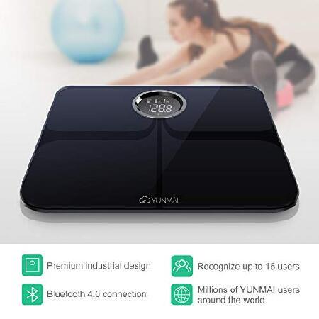 YUNMAI Premium Smart Scale - Body Fat Scale with New Free APP ＆ Body Composition Monitor with Extra Large Display - Works with iPhone... with Scale Body Premium Smart Fat New Free APP Composition Monitor Extra Large Display Works iPhone