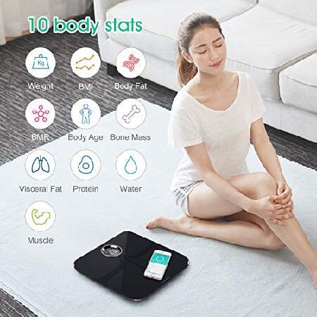 YUNMAI Premium Smart Scale - Body Fat Scale with New Free APP ＆ Body Composition Monitor with Extra Large Display - Works with iPhone... with Scale Body Premium Smart Fat New Free APP Composition Monitor Extra Large Display Works iPhone