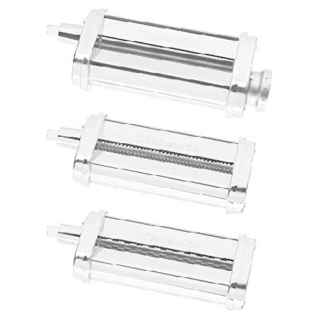 KitchenAid KSMPRA パスタローラー&amp;カッターアタッチメント3点セット シルバー 1個 KitchenAid 3-Piece Pasta Roller & Cutter Set, KSMPRA