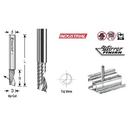 Amana Tool - 51377 Solid Carbide CNC Spiral 'O' Single Flute, Aluminum Cutting 1/4 Dia x 3｜koostore｜02