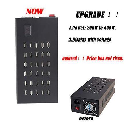 Chicheng 110V input 400W 30 Ports USB Charging station for iPhone 7/6/Plus/6/5S/5C/5/4S， iPad Pro/Air/Mini/3/2/1 adapt to the hotel / school / shoppin 