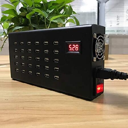 Chicheng 110V input 400W 30 Ports USB Charging station for iPhone 7/6/Plus/6/5S/5C/5/4S， iPad Pro/Air/Mini/3/2/1 adapt to the hotel / school / shoppin 