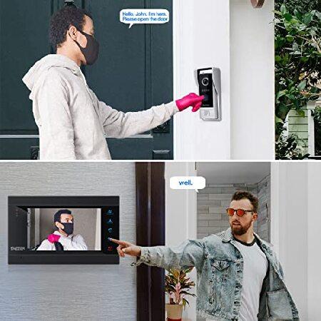 TMEZON　Wireless　WIFI　1080P　Suppo　with　Camera　Door　Intercom　IP　Doorbell　System　Entry　Wired　Video　Camera　Fees,　Vision,No　Inch　Monthly　with　Night　Phone