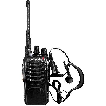 Arcshell　Rechargeable　Long　Walkie　Earpiece　and　Battery　Charger　Pack　Included　Talkies　Li-ion　Range　Two-Way　Radios　with