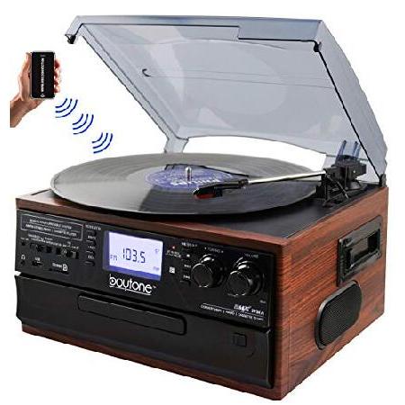 Boytone　BT-22M,　Bluetooth　Record　Radio,　to　Cassette,　Radio,　Turntable,　Ability　in　FM　Speaker,　Convert　Vinyl,　Player　Player,　CD　Built　AM　Cassette,　CD