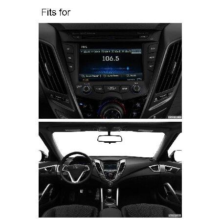 XTTEK 7 inch Touch Screen in Dash Car GPS Navigation System for Hyundai Veloster 2012 2013 2014 2015 2016 DVD Player+Bluetooth SWC+Backup Camera+North｜koostore｜02