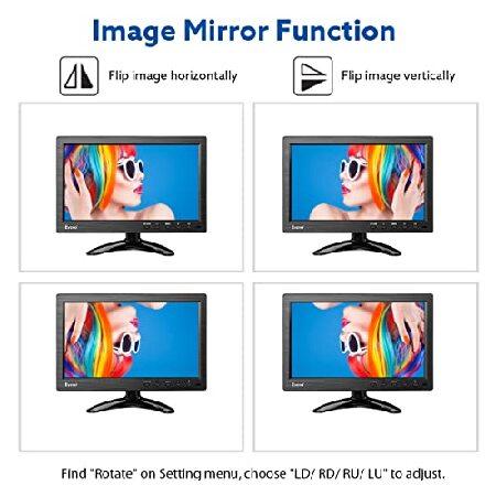 Eyoyo 10 Inch Monitor 1024x600 Small Display HD TFT LCD Display Screen Support AV VGA BNC HDMI Video Input for CCTV DVD PC DVR with Speakers and Remot｜koostore｜03