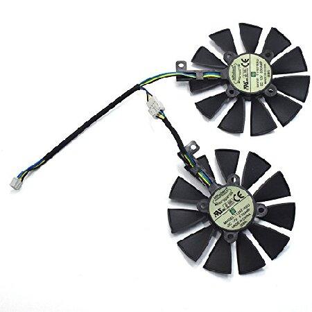 inRobert A Pair Cooling Fan for ASUS Dual Series GTX 1070 1060, RX 480 Graphics Card Cooler (T129215SU)｜koostore｜03