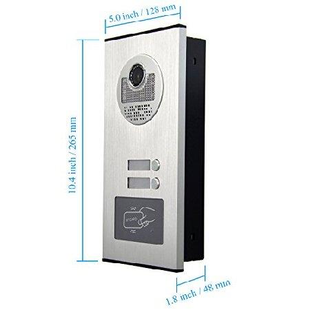 AMOCAM　Video　Intercom　inches　Wired　Support　Monitoring,　Door　5PCS　LCD　Doorbell　Monitor　Card　with　Entry　for　ID　Units　Apartment,　Video　Phone　System,