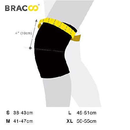 激安特価  Bracoo Patented Athletics Knee Compression Sleeve support with Silicone Patella Brace， Stabilizers for Men ＆ Women -Running， Arthritis， ACL， Meniscus