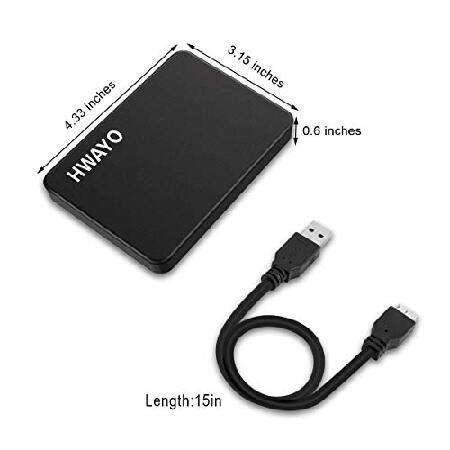 激安大セール HWAYO 1TB Portable External Hard Drive Ultra Slim 2.5´´ USB 3.0 HDD Storage for PC， Desktop， Laptop， MacBook， Chromebook， Xbox One