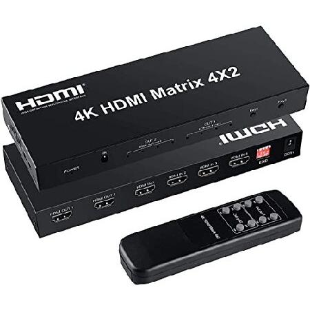 FERRISA 4K HDMI マトリックス セレクター 4入力2出力 音声分離 FERRISA 4K HDMI マトリックス セレクター 4入力2出力 音声分離