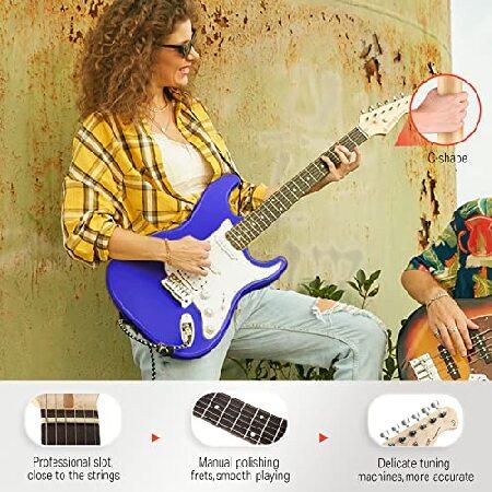 Donner DST-100L 39 Inch Electric Guitar Beginner Kit Full Size Solid Body Purple Sapphire Blue HSS Pick Up Starter Package with Amplifier Online Lesso｜koostore｜05