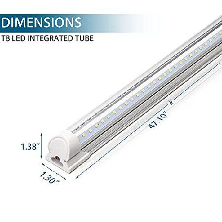 Led ショップ ライト 4Ft 40W 5000Lm 5000Kデイ ライト ホワイト V シェイプ クリア カバー ハイト 出力 リンク 可能 ショップ ライト T8 【高性能】 Led チューブ