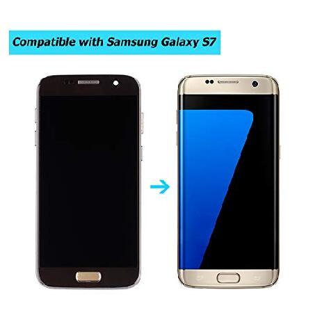 Upplus Super AMOLED サムスン Galaxy S7 SM G930 G930V LCD タッチスクリーン ディスプレイ ツールキット付き フレーム付き (ゴールド)｜koostore｜04