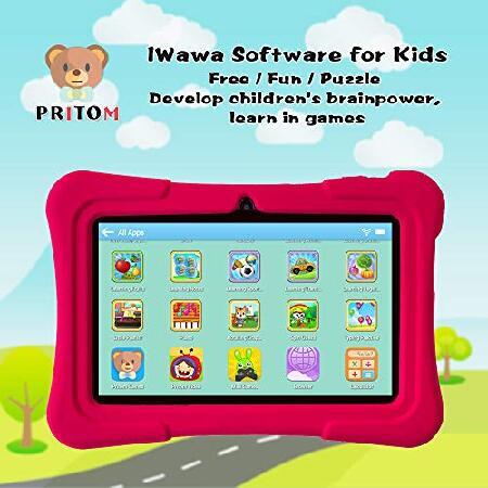 PRITOM 7 inch Kids Tablet | Quad Core Android 10.0, 32 GB ROM | WiFi,Bluetooth,Dual Camera | Educational,Games,Parental Control,Kids Software Pre-Inst｜koostore｜02