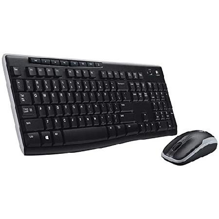 【最安値に挑戦】 Logitech K270 Wireless Keyboard and M185 Wireless Mouse Combo - Keyboard and Mouse Included， Long Battery Life (Black with Mouse)