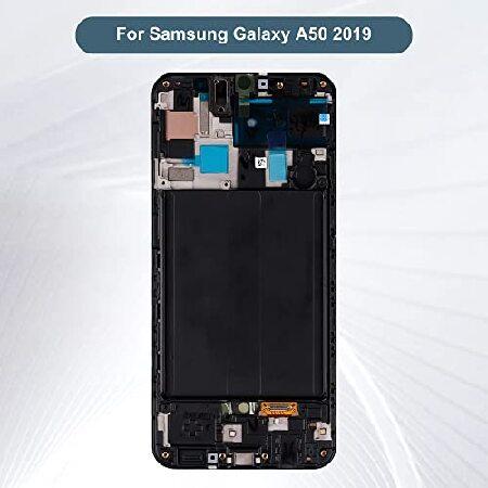 スーパーOLEDスクリーン　Samsung　Galaxy　A50　A505F　(2019)　DS　A505FD　タッチスクリーンディスプレイアセンブリ　A505F　A505A　LCD　6.4インチ　フレーム　ツール付き(