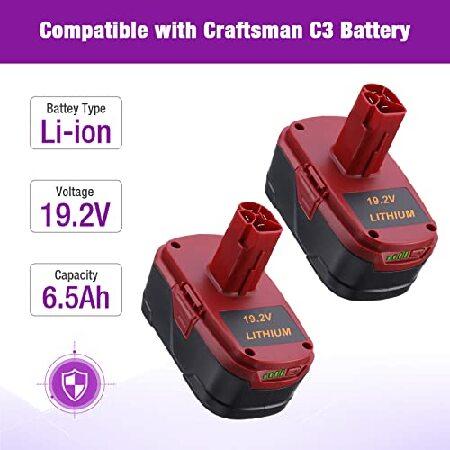 50％OFF LORDONE 2Packs 6500mAh C3 Lithium Battery for Craftsman 19.2 Volt Battery DieHard XCP 315.115410 315.11485 130279005 1323903 130285003 130211004 12023