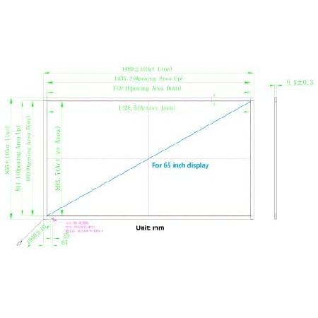 65インチインタラクティブ赤外線タッチパネル、光学タッチパネル、ガラスなし、10点タッチ、USBインターフェイス、ドライバをインストールする必要はありません