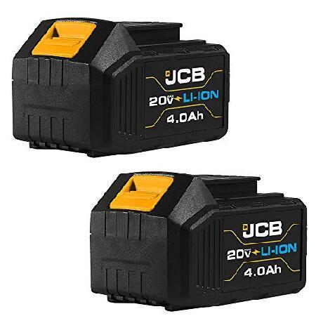 JCB　Tools　20V,　2-Piece　Power　Impact　Reciprocating　Saw,　Tool　Charger,　Driver,　4.0Ah　For　Kit　Improvements,　Drill　x　Bag　Batteries,　Home　Tool　Dril