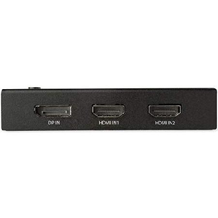 【一部予約販売中】 StarTech.com 4入力1出力HDMIディスプレイ切替器 3x HDMI／1x DisplayPort 4K60Hz対応 マルチポートHDMIセレクター 自動切替機能付き VS421HDDP