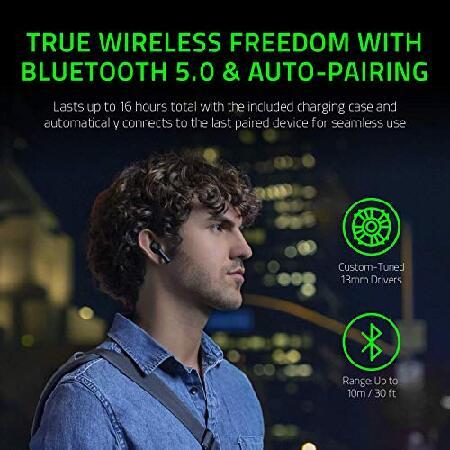 Razer Hammerhead トゥルーワイヤレス Bluetooth ゲーム用イヤホン 60ms 低レイテンシー IPX4防水 Bluetooth 5.0 自動ペアリング タッチ可能 13mmドライバー ク｜koostore｜02