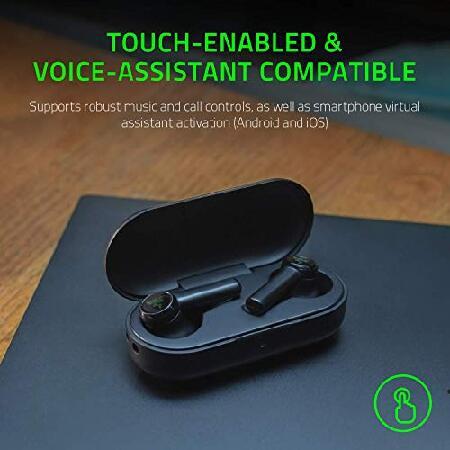 Razer Hammerhead トゥルーワイヤレス Bluetooth ゲーム用イヤホン 60ms 低レイテンシー IPX4防水 Bluetooth 5.0 自動ペアリング タッチ可能 13mmドライバー ク｜koostore｜04