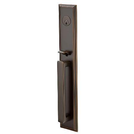Emtek　Contemporary　Tubular　Entry　8,　with　4),　2-3　Rubbed　Norwich　Knob　on　(2-3　The　Interior　Side.　Melrose　Br　Included　Style　Set:　Color:　Oil　Backsets　a
