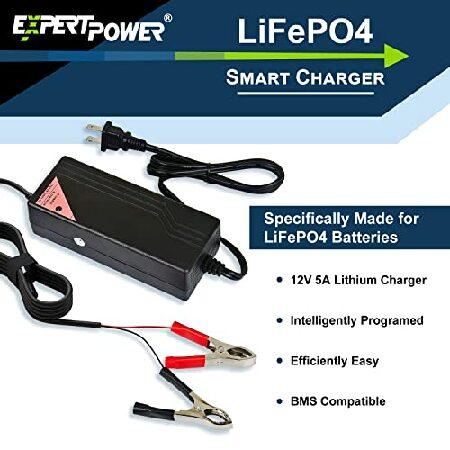 ExpertPower 12V 5A Smart Charger for Lithium LiFePO4 Deep Cycle Rechargeable Batteries｜koostore｜03