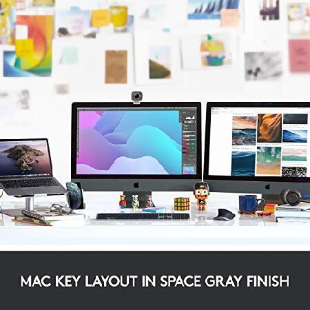 【国内発送】 Logitech MX Keys Advanced Wireless Illuminated Keyboard for Mac，Backlit LED Keys， Bluetooth，USB-C， MacBook Pro/Air，iMac， iPad Compatible， Metal Build
