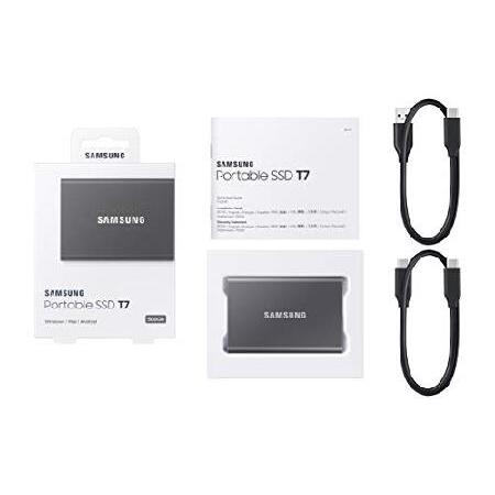 SAMSUNG T7 ポータブル SSD 1TB - 最大1050MB/s - USB 3.2 外付けソリッドステートドライブ、グレー (MU-PC1T0T/AM) SAMSUNG T7 ポータブル SSD 1TB - 最大1050MB/s - USB 3.2 外付けソリッドステートドライブ、グレー (MU-PC1T0T/AM)