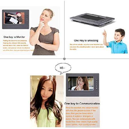 AMOCAM　Wired　Video　Kits　System　Dual-Way　LCD　Villa　Monitor　Unlock,　Video　Door　Ho　Door　Doorbell　Phone　Intercom　Monitoring,　Intercom　for　Support　Inches