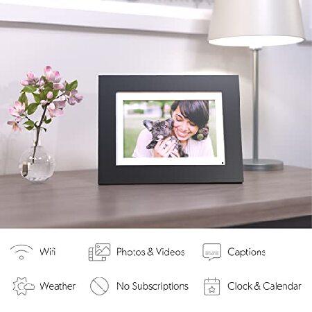 Brookstone　PhotoShare　8”　Frame,　Premium　Holds　GB,　Touchscreen,　Pics,　Pics　from　Black　WiFi,　Frames,　5,000　Phone　Wo　HD　Smart　Send　Digital　Picture　to