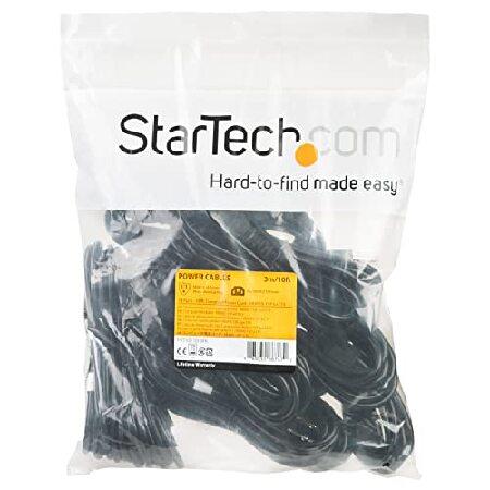 割引売上 StarTech.com 10ft (3m) Computer Power Cord， NEMA 5-15P to C13， 10A 125V， 18AWG， 10 Pack， Black Replacement AC Power Cord， Printer Power Cord， Monitor/