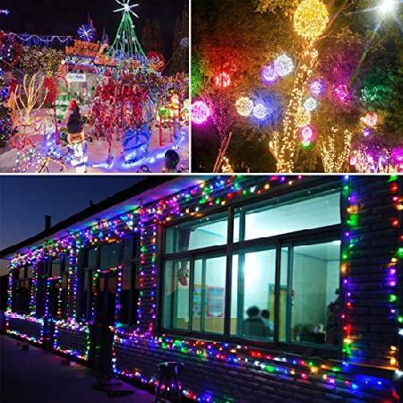 【超レア】 330FT 800 LED Outdoor Christmas Lights， Multicolored Super Long Halloween String Lights， 8 Lighting Modes Twinkle Fairy Lights for Bedroom， Wedding， G