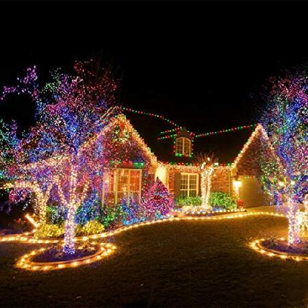 【超レア】 330FT 800 LED Outdoor Christmas Lights， Multicolored Super Long Halloween String Lights， 8 Lighting Modes Twinkle Fairy Lights for Bedroom， Wedding， G