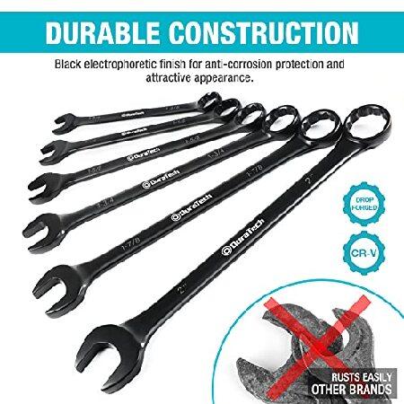 Jumbo Combination Wrench Set, SAE, 6-piece, 1-3/8'' to 2'', CR-V Steel, Black Electrophoretic Coating, with Pouch 【クーラント】