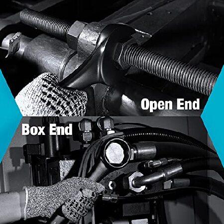 Jumbo Combination Wrench Set, SAE, 6-piece, 1-3/8'' to 2'', CR-V Steel, Black Electrophoretic Coating, with Pouch 【クーラント】