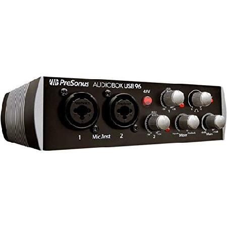 PreSonus AudioBox USB 96 デジタルオーディオインターフェース (ブラック) 96 kHzコンバーター USBバスパワーインターフェース クラスAマイク/ライン/計器プリ｜koostore｜02