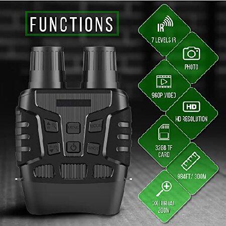 Bush　Tech　Night　for　Infrared　Surveillance,　Day　and　Night　Vision　with　Hunting　Binoculars,　High-Power　Binoculars　and　Camera　Military-Grade　Binoculars　wi