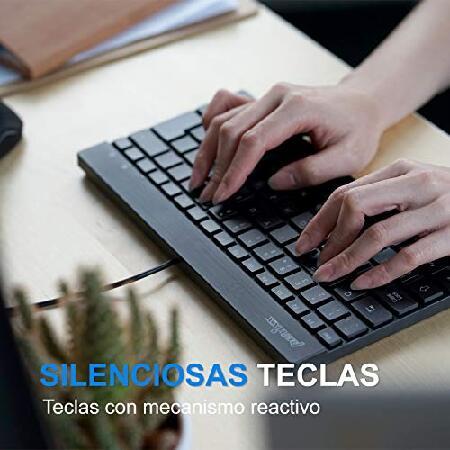 Perixx PERIBOARD-426ES ミニ Teclado conケーブル USB - Negro - QWERTY Espa〓ol｜koostore｜03