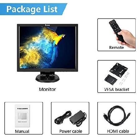 Eyoyo 14 inch LCD HDMI Monitor 1024x768 Small VGA Display Monitor for Security Cameras w/HDMI/VGA/AV/BNC Input w/Built-in Speakers and Remote｜koostore｜06