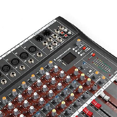 Bluetooth Studio Audio Mixer Sound Mixing Console Desk System Interface w/USB Drive for PC Recording Input AC 110V 50Hz 18W for Professional and Begin｜koostore｜06